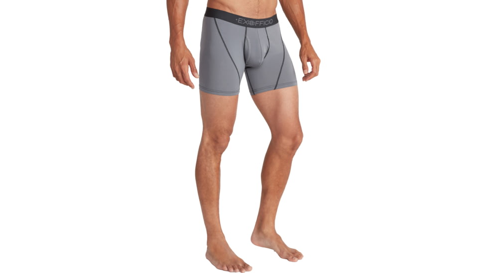 ExOfficio Give-N-Go Sport 2.0 Boxer Brief - Mens, 6in, Steel Onyx/Black, 2XL, 12416718-9182-2XL