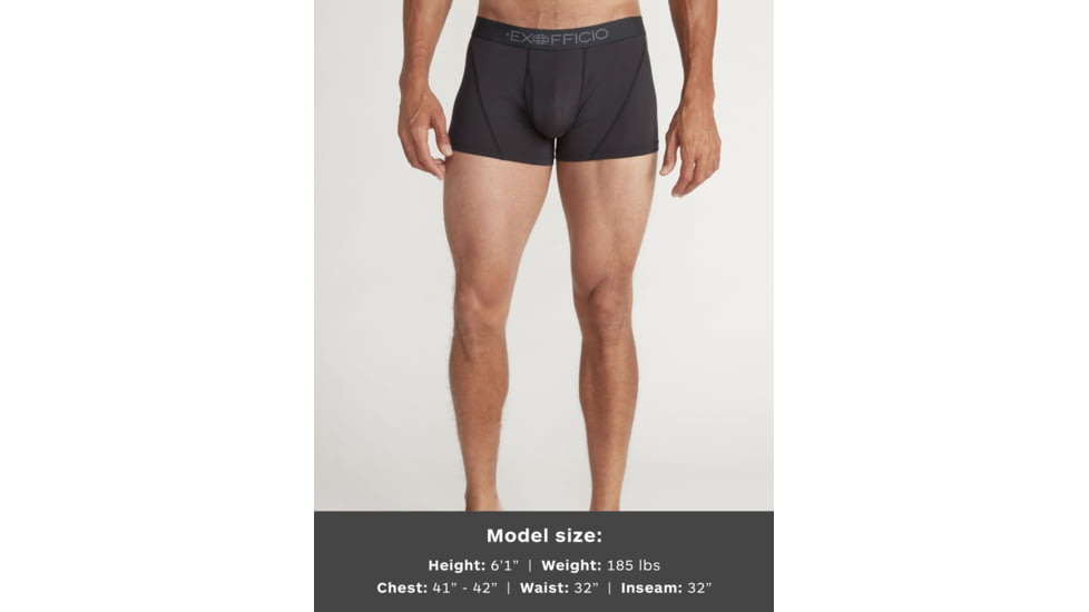 ExOfficio Give-N-Go Sport 2.0 Boxer Brief - Mens, Black/Black, Extra Large, 3 in, 1241-3447-9141-XL