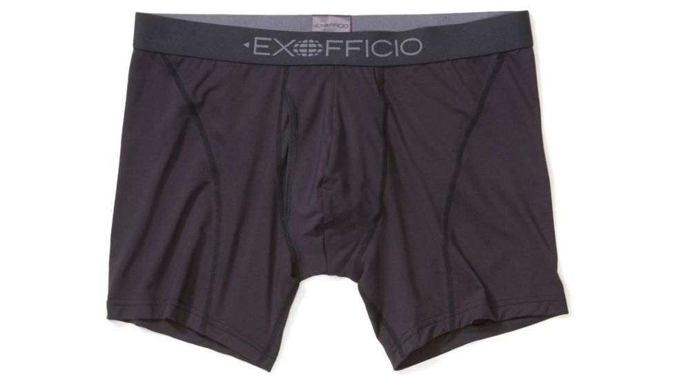 ExOfficio Give-N-Go Sport 2.0 Boxer Brief - Mens, Black/Black, Small, 6 in, 1241-3448-9141-S