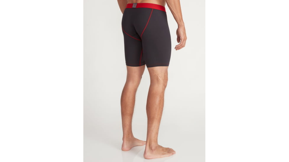 ExOfficio Give-N-Go Sport 2.0 Boxer Brief - Mens, Black/Scarlet Sage, Medium, 9 in, 1241-3449-9116-M