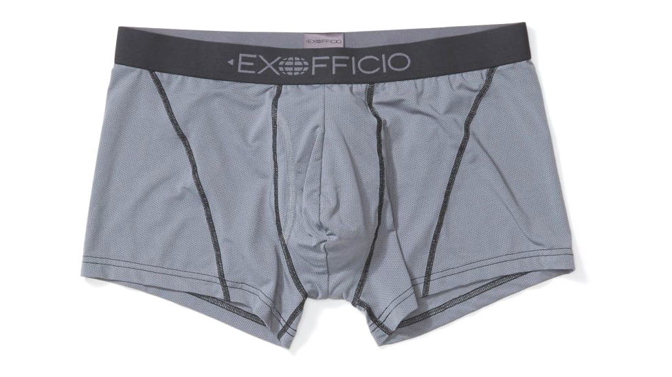 ExOfficio Give-N-Go Sport 2.0 Boxer Brief - Mens, Steel Onyx/Black, Small, 3 in, 1241-3447-9182-S