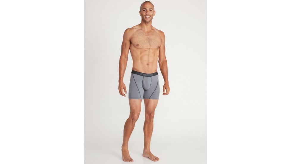 ExOfficio Give-N-Go Sport 2.0 Boxer Brief - Mens, Steel Onyx/Black, Medium, 6 in, 1241-3448-9182-M