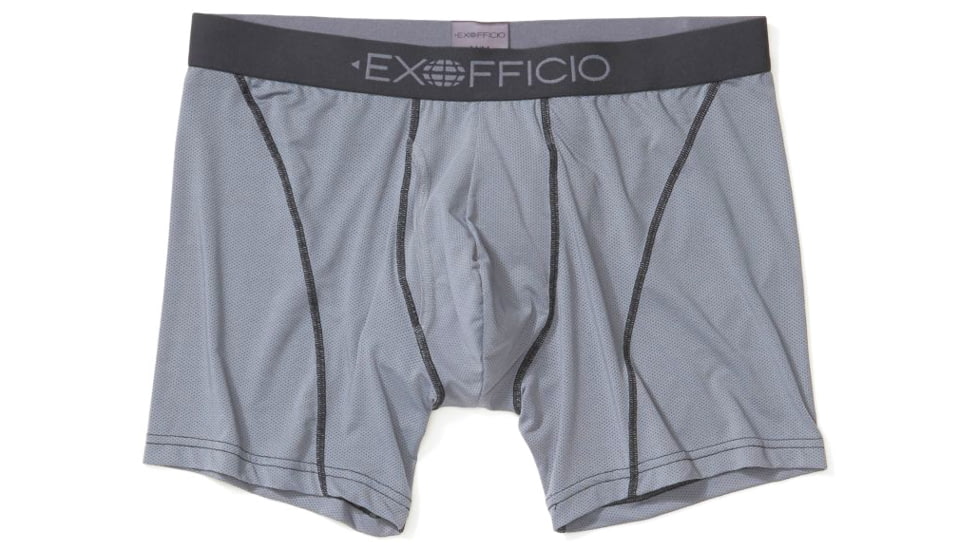 ExOfficio Give-N-Go Sport 2.0 Boxer Brief - Mens, Steel Onyx/Black, Medium, 6 in, 1241-3448-9182-M