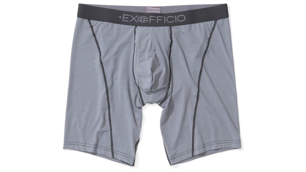 ExOfficio Give-N-Go Sport 2.0 Boxer Brief - Mens, Steel Onyx/Black, Large, 9 in, 1241-3449-9182-L