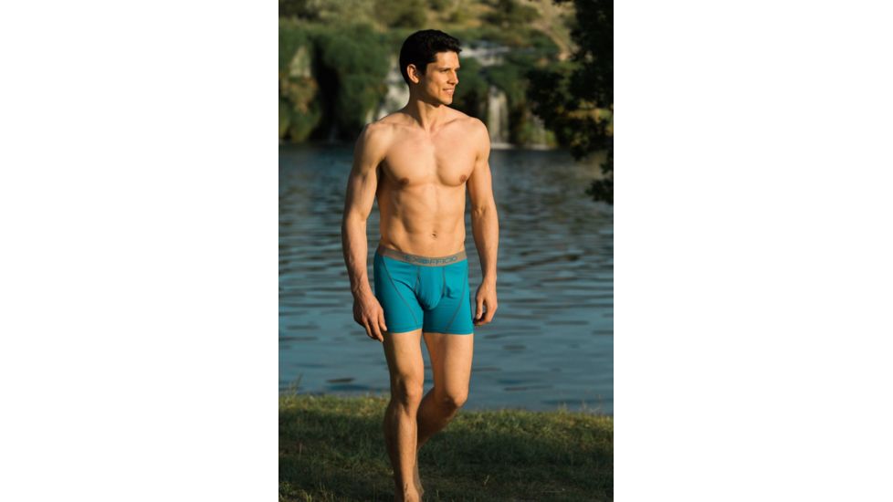 ExOfficio Give-N-Go Sport Mesh 6 Inch Boxer Brief, Deep Jade/Slate, 2XL, 1241-2336-6010-2XL