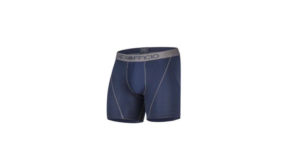 ExOfficio Give-N-Go Sport Mesh 6 Inch Boxer Brief Mens, Navy, M, 12412336-5600-M