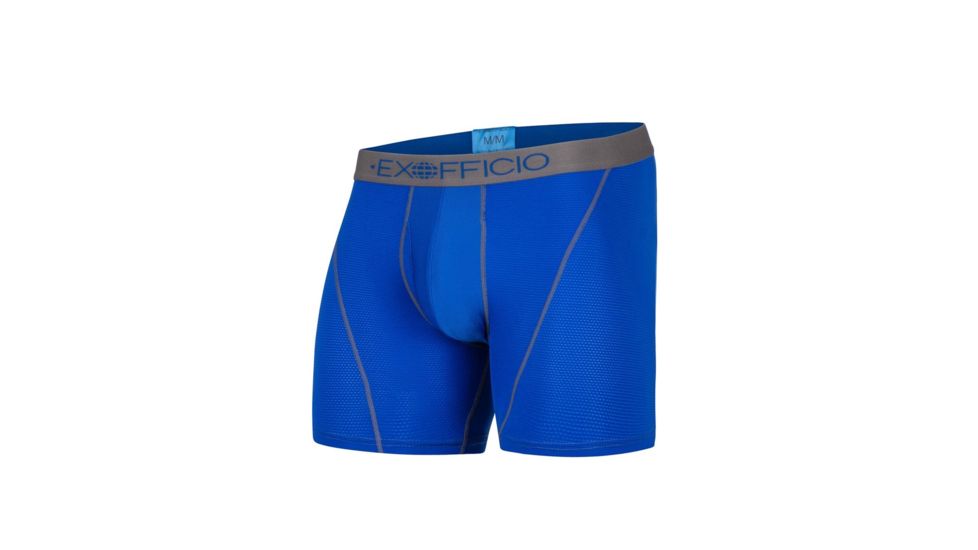 ExOfficio Give-N-Go Sport Mesh 6 Inch Boxer Brief Mens, Royal, 2XL, 12412336-5673-2XL
