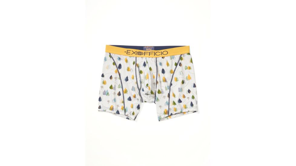 ExOfficio Give-N-Go Sport Mesh 6in Boxer Brief - Mens, Happy Tree, Large, 12453043-7002-L