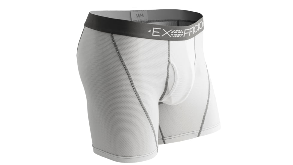 ExOfficio Give-N-Go Sport Mesh Boxer Brief - Men's-White-6 in-Large