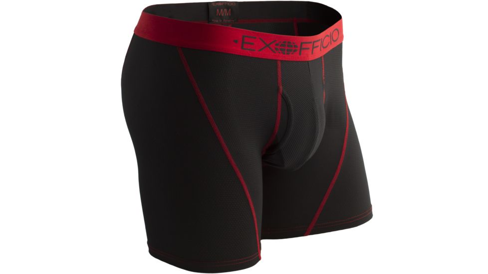 ExOfficio Give-N-Go Sport Mesh Boxer Brief - Men's-Black-3 in-Small