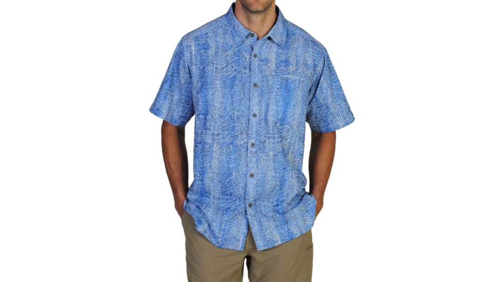 ExOfficio Next-To-Nothing Aboriginal Short Sleeve Shirt - Men's -Cayman-Small