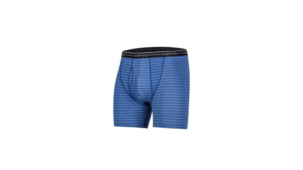 ExOfficio Sol Cool Print Boxer Brief Mens, Admiral G Stripe, L, 12452893-7314-L