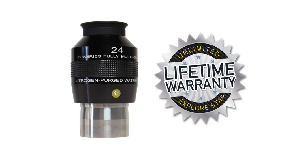 Explore Scientific 24mm 82 degree Series Nitrogen-Purged Waterproof Eyepiece EPWP8224-00