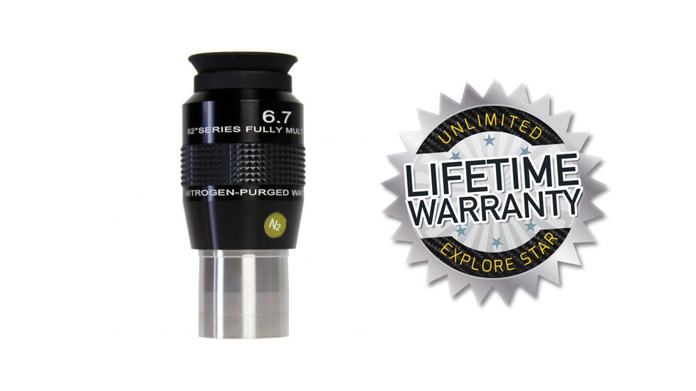 Explore Scientific 6.7mm 82 degree Series Nitrogen-Purged Waterproof Eyepiece EPWP8267-00