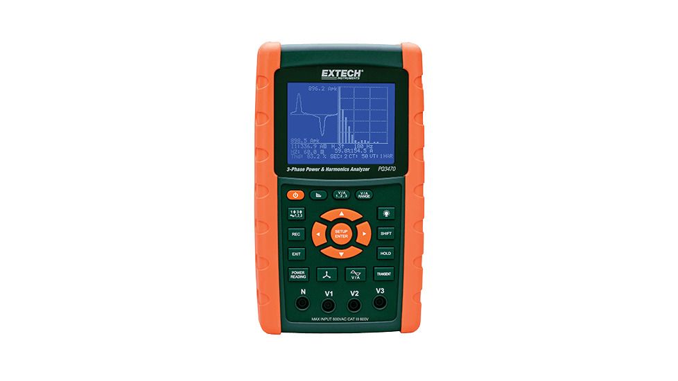 Extech Instruments 3-Phase Graphical Power &amp; Harmonics, PQ3470