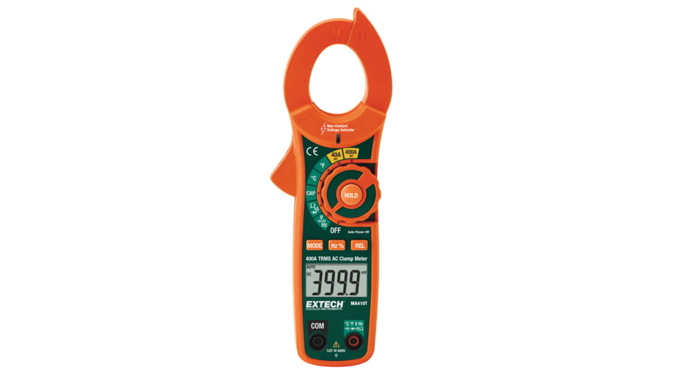 Extech Instruments 400A Ac True Rms Clamp Meter + Ncv With Nist, MA410T-NIST