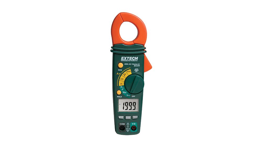 Extech Instruments Clamp Meter, Ac 400A, MA200