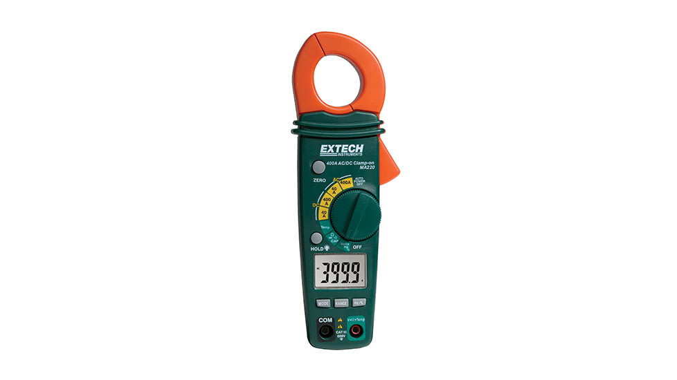 Extech Instruments Clamp Meter, Ac/Dc, MA220