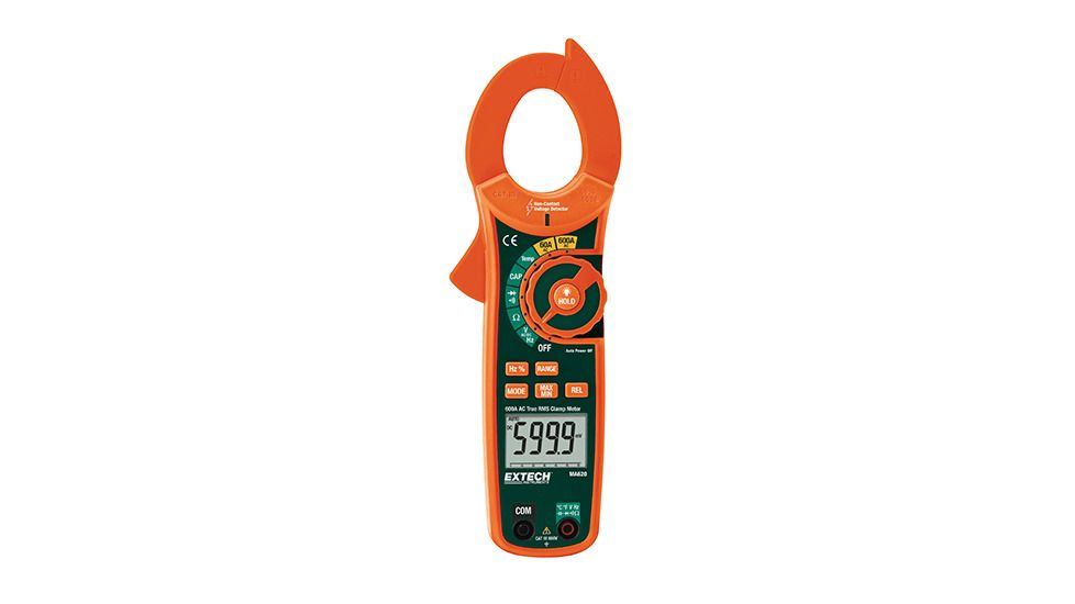 Extech Instruments Clamp Meter, Trms + Ncv, 600A Ac, MA620