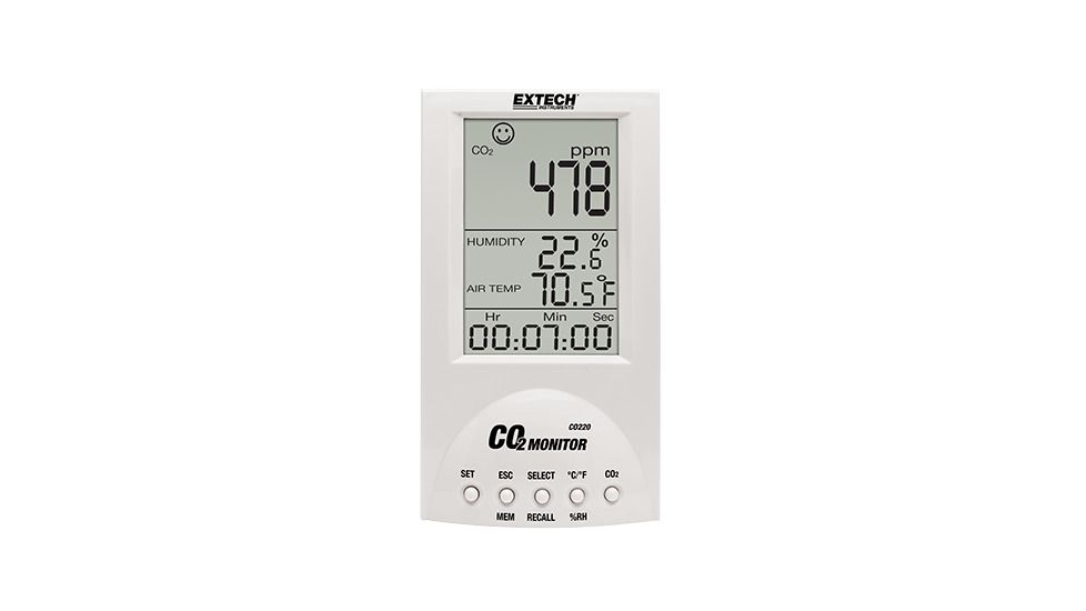 Extech Instruments Desktop Carbon Dioxide Monitor, CO220