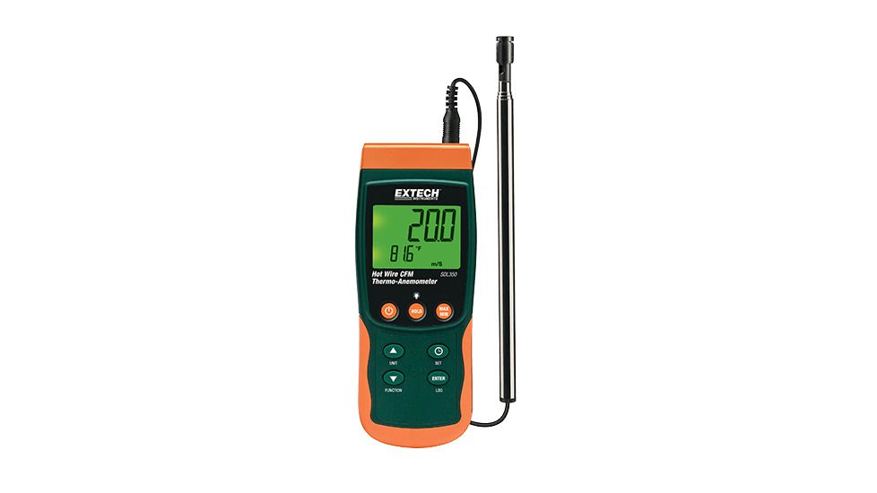 Extech Instruments Hot Wire Thermo-Anemometer Sd Logger, SDL350