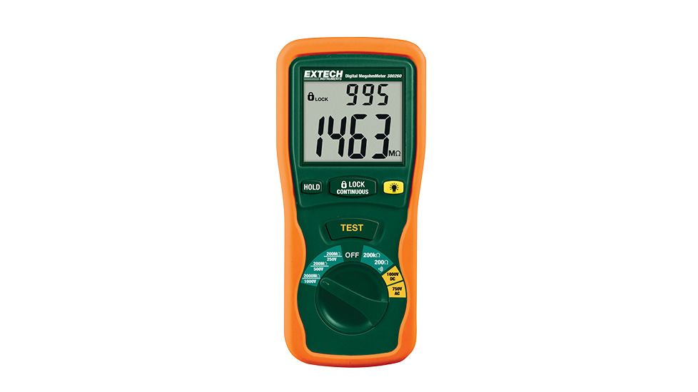 Extech Instruments Megohmmeter, Autoranging Digital, 380260