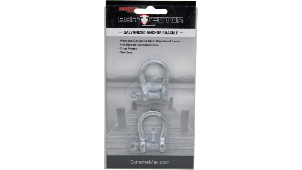 Extreme Max Boattector Galvanized Anchor Shackle 1/4in, 3006.6602