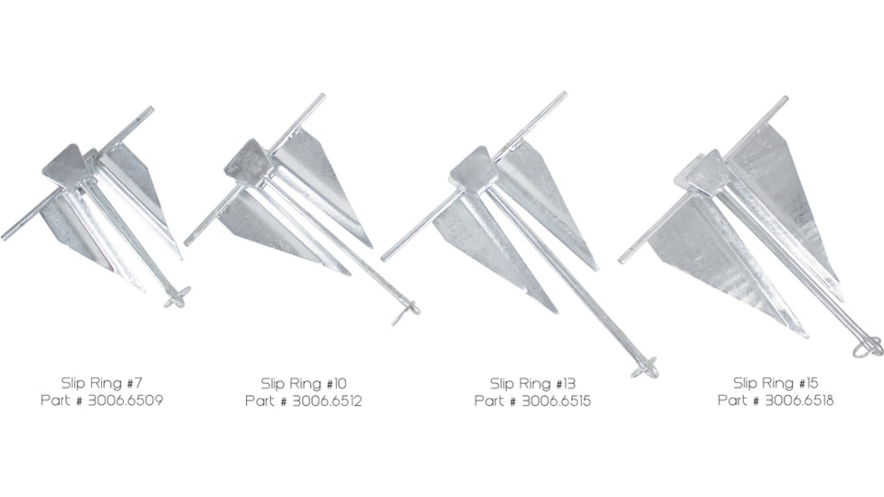 Extreme Max Boattector Galvanized Slip Ring Anchor #7 / 4.5lbs., 3006.6509