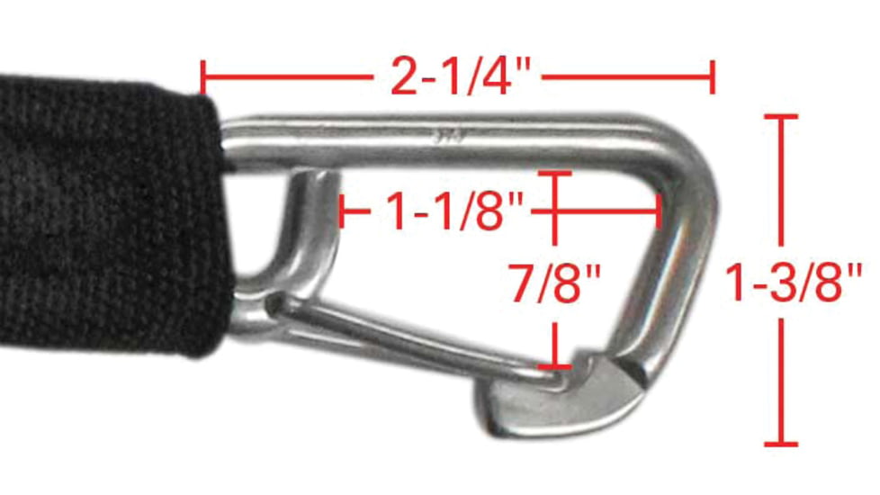 Extreme Max Boattector High-Strength Line Snubber &amp; Storage Bungee, Value 2-Pack - 12in With Compact Hooks, Black, 3006.2367