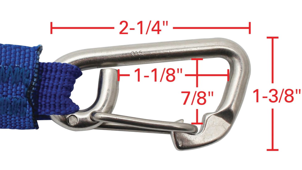 Extreme Max Boattector High-Strength Line Snubber &amp; Storage Bungee, Value 2-Pack - 12in With Compact Hooks, Blue, 3006.2779