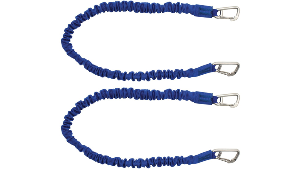 Extreme Max Boattector High-Strength Line Snubber &amp; Storage Bungee, Value 2-Pack - 12in With Compact Hooks, Blue, 3006.2779