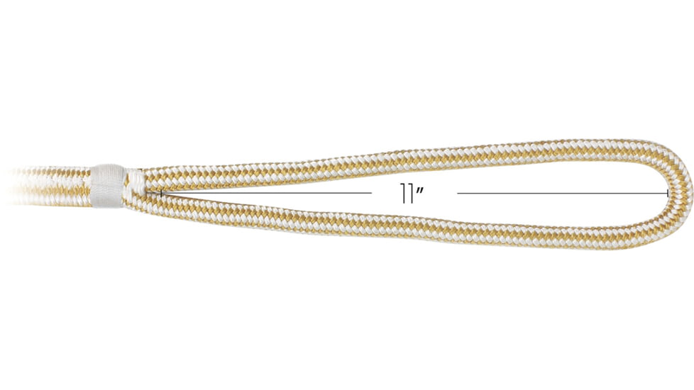 Extreme Max Boattector Premium Double Looped Nylon Dock Line For Mooring Buoys - 35, White &amp; Gold, 35ft, 3006.2399