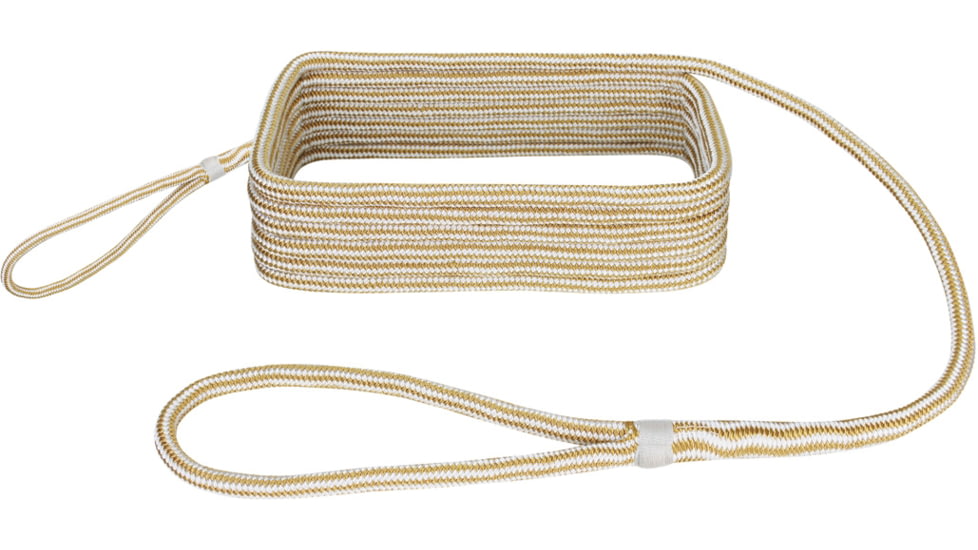 Extreme Max Boattector Premium Double Looped Nylon Dock Line For Mooring Buoys - 5/8in x 35, White &amp; Gold, 5/8in x 35ft, 3006.2382
