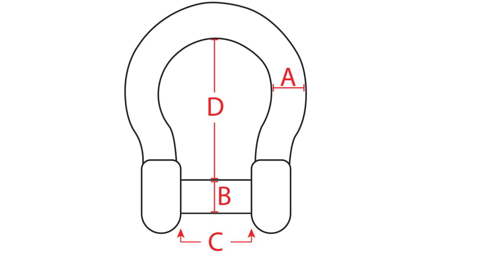Extreme Max Boattector Stainless Steel Bow Shackle With No Snag Pin, 1/4in, Pack of 4, 3006.8405.4