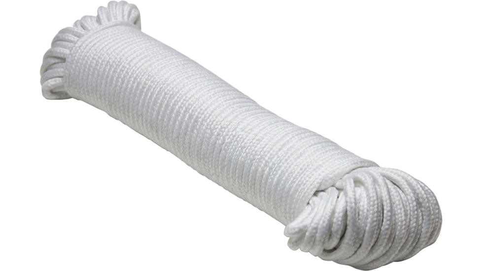Extreme Max Braided Cotton/Polyester Clothesline - 7/32in x 100, White, 7/32in x 100ft, 3008.0445