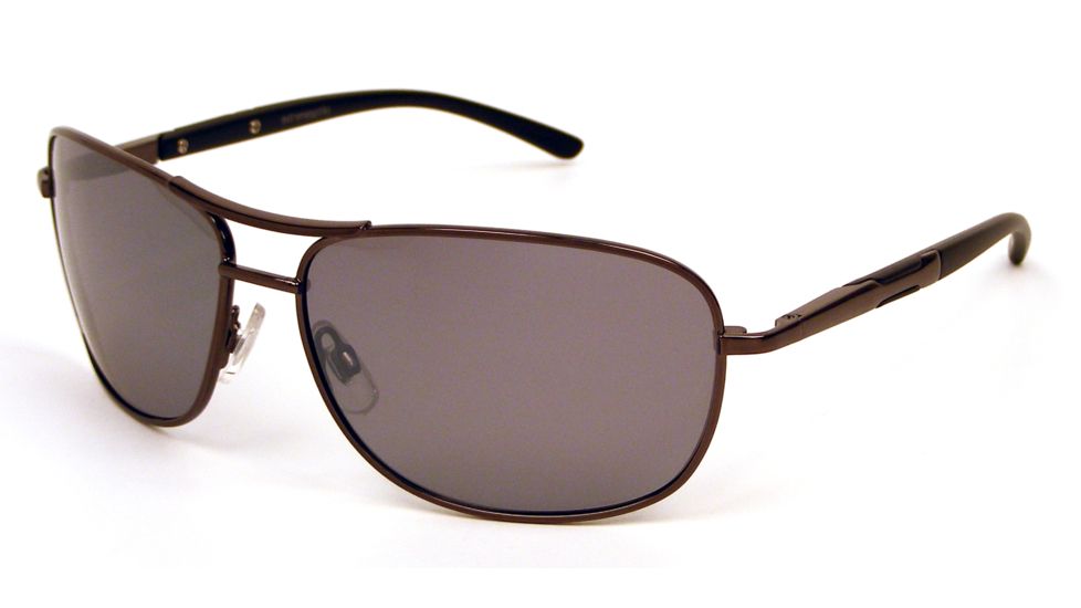 Extreme Optiks Conquer Sunglasses, Shiny Dark Gun Frame, Smoke with Silver Mirror Flash Lens, 10206337.FGX
