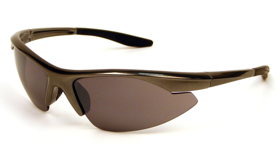 Extreme Optiks SuperBlade Sunglasses, Dark Gun Frame, Smoke with Silver Mirror Flash Lens, 10206837.FGX