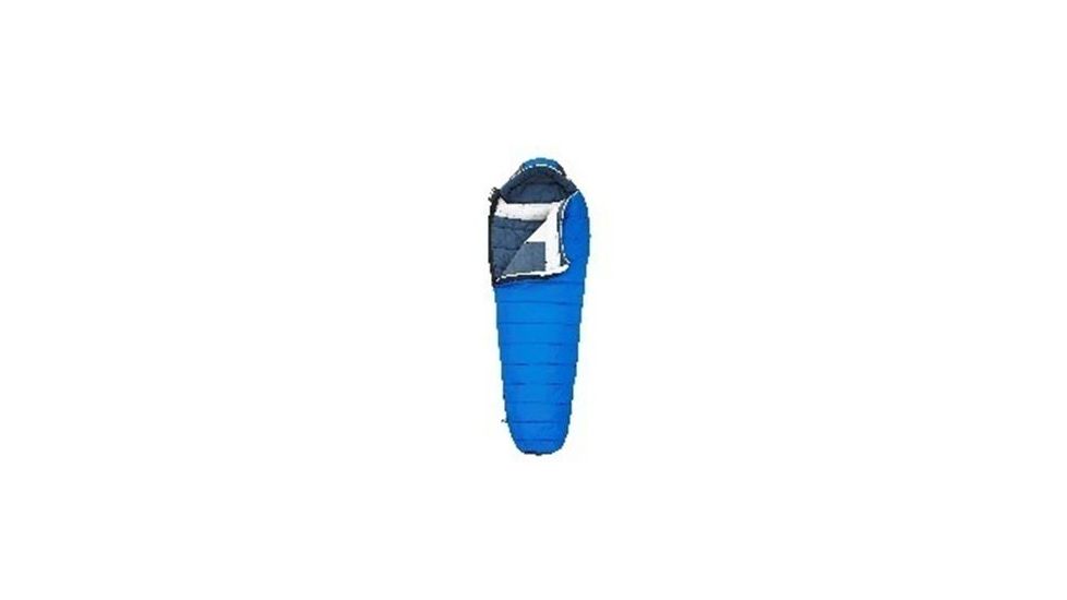 Exxel Outdoors Teton Mummy Sleepy Bag,15F Rating,33x84x24in,Dark Blue/Gray 5RH3352CB