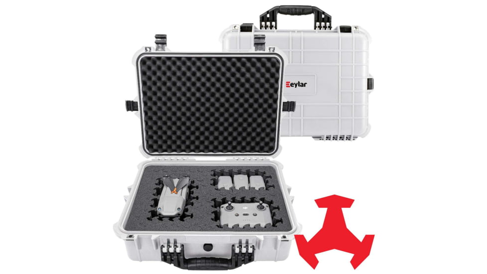 Eylar 20in Large Hard Case Equipped w/Ragar XP Crosslinked Foam Insert, White, SA00002-WHI-RG-XP