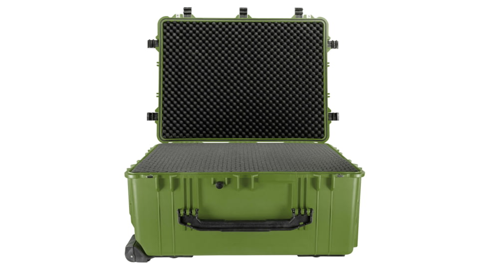 Eylar 2XL 31.5in Waterproof Protective Gear Roller Case w/Foam, Green, SA00007-GRN