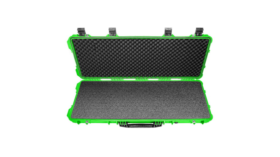 Eylar 44in Hard Rifle Case Equipped w/Ragar XP Crosslinked Foam Insert, Neon Green, SA00008-NGRN-RG-XP