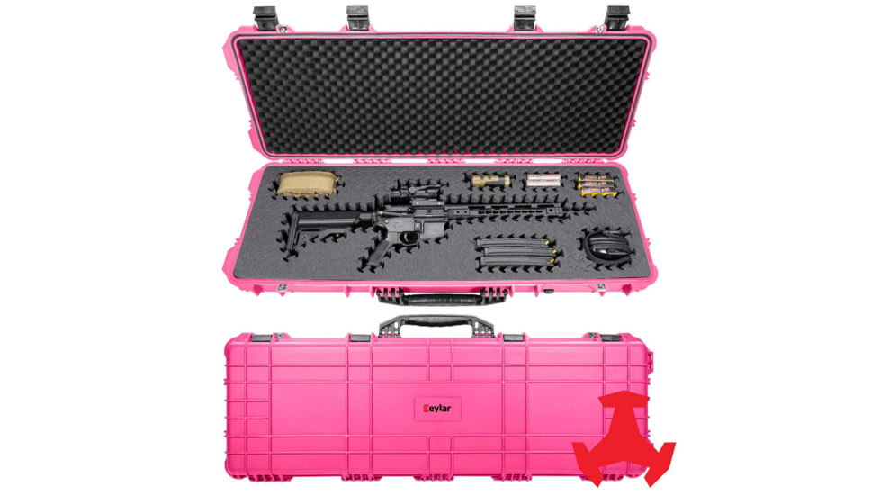Eylar 44in Hard Rifle Case Equipped w/Ragar XP Crosslinked Foam Insert, Pink, SA00008-PNK-RG-XP