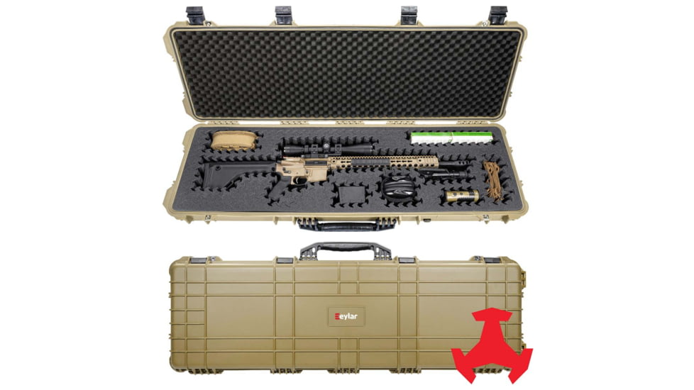 Eylar 48in Hard Rifle Case Equipped w/Ragar XP Crosslinked Foam Insert, Tan, SA00014-TAN-RG-XP