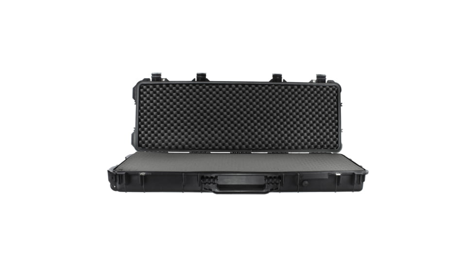 Eylar 44in Protective Roller Rifle Case Water and Shock Resistant w/ Foam, Black, SA00008