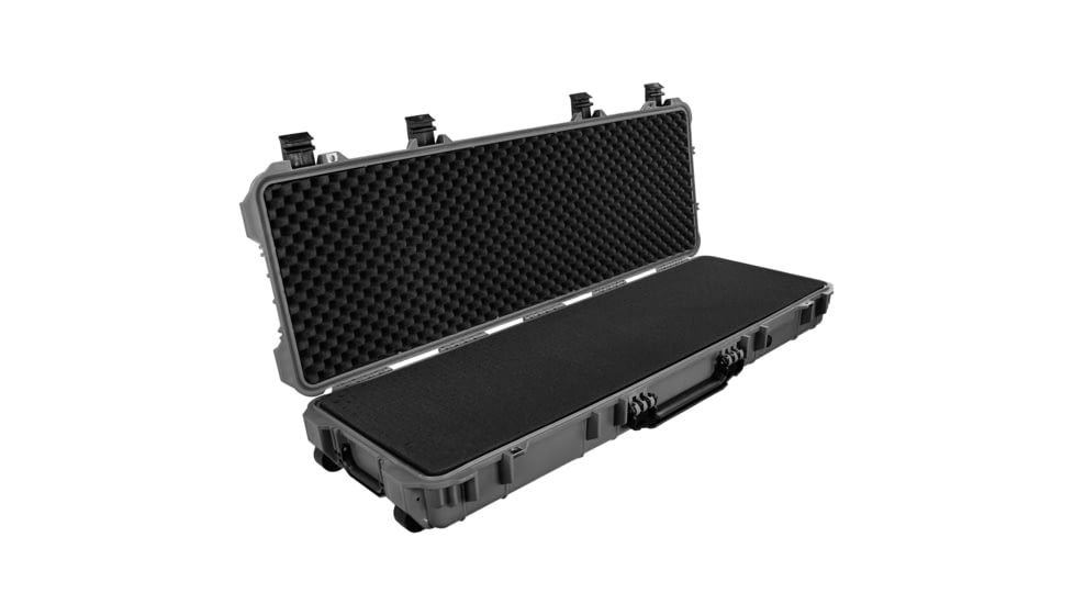 Eylar Standard 44in Waterproof Roller Hard Rifle Case w/Foam, Gray, SA00008-GRA