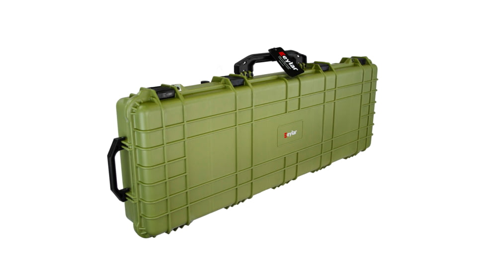 Eylar 44in Protective Roller Rifle Case Water and Shock Resistant w/ Foam, Green, SA00008-Grn