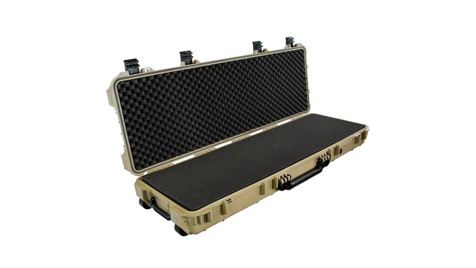 Eylar 44in Protective Roller Rifle Case Water and Shock Resistant w/ Foam, Tan, SA00008-Tan