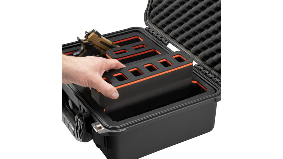 Eylar Eylar 16 in Waterproof Gun Case with 4 Gun/22 Mag RECON Rack EVA Foam Insert