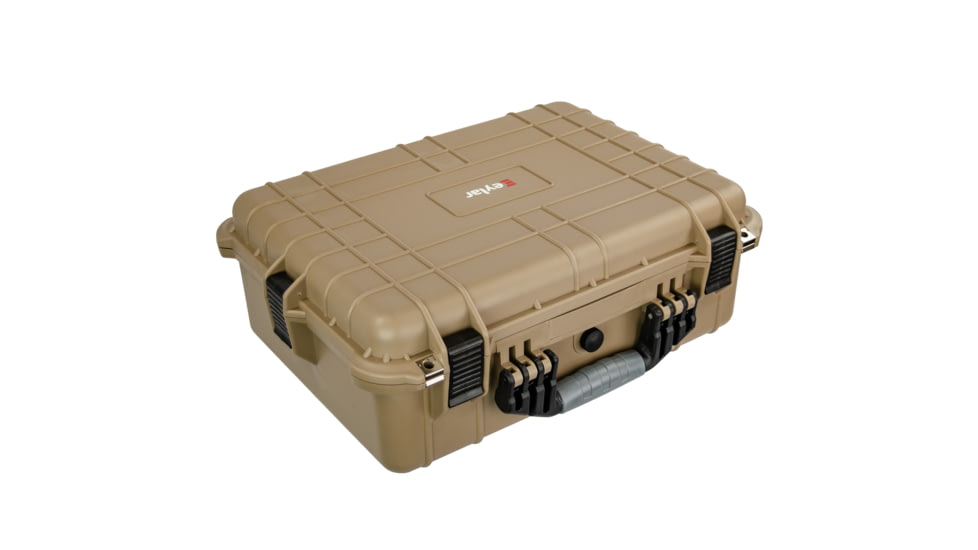 Eylar Medium 20in Protective Gear Case Water and Shock Resistant w/ Foam, Tan, SA00002-Tan