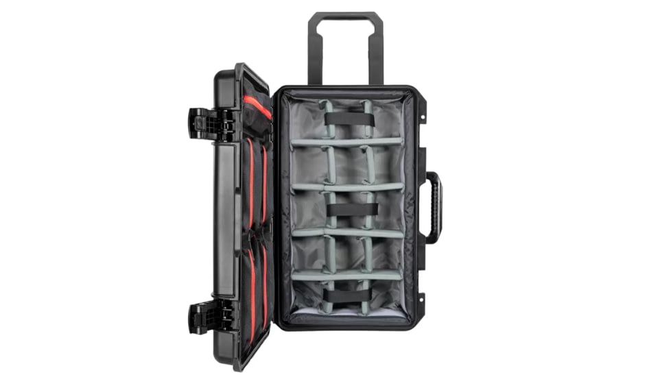 Eylar Intact Premium Series 22 in Hard Rolling Carry-On Camera Case with Adjustable Padded Divider and Lid Organizer